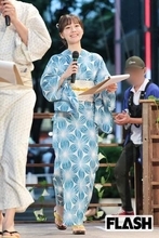 テレ朝新人アナ　かわいすぎるブルーの浴衣姿をキャッチ！豪雨中止も晴れやか笑顔、Mステ抜擢説まで