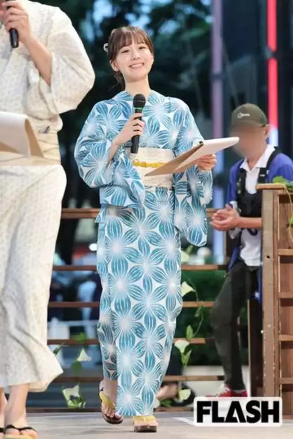 テレ朝新人アナ　かわいすぎるブルーの浴衣姿をキャッチ！豪雨中止も晴れやか笑顔、Mステ抜擢説まで
