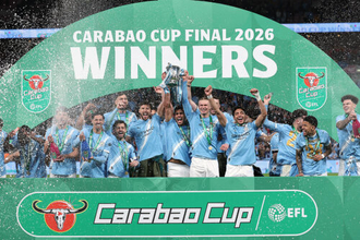 オライリー殊勲2発のマンCが5季ぶり9度目のカラバオ杯優勝！…アーセナルはGKケパのミスも響きシーズン4冠の夢潰える