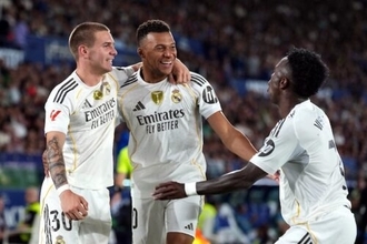 絶好調のエンバペ、今季公式戦3度目の“ドブレーテ”！　レアル、昇格組レバンテを4発撃破で開幕6連勝