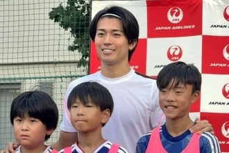 中村敬斗が子どもたちと「貴重な時間」過ごす　「仲の良い選手、悪い選手は？」の直球質問も