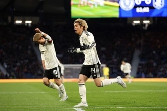 決勝弾を挙げた伊東純也、終盤のシステム変更は「気づいてなくて…」「練習ではやってなかった」