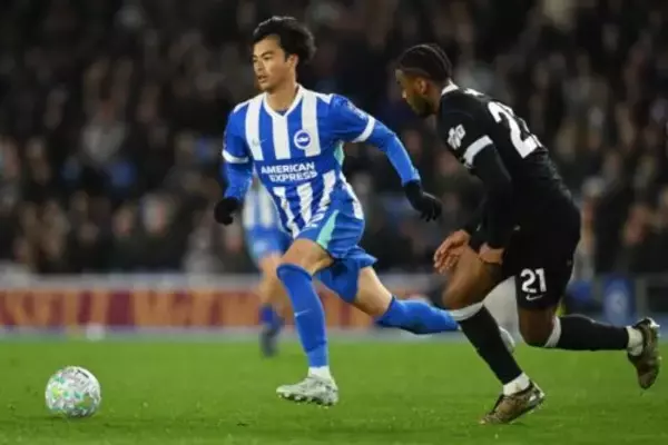 2戦連発は逃すも…先発出場の三笘薫に地元メディアは高評価「惜しくもゴールを逃した」