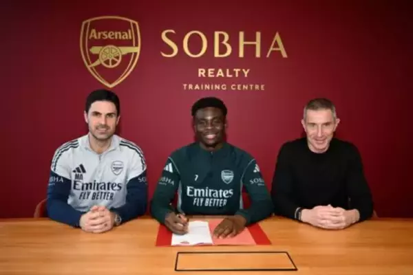ブカヨ・サカがアーセナルと契約延長！…「全タイトルを目指して戦いたい」　新契約は2030年まで