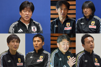 日本代表コーチングスタッフの継続が決定！　名波浩コーチ、中村俊輔コーチら7名が森保一監督を支える
