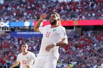 モロッコ代表FWサイバリ、W杯初出場から2戦連発！　アフリカ人選手ではサラーに続き2人目