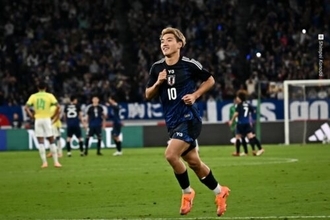 同点弾に繋がった伊東へのパス…堂安律「『走ってくれ』と思いながら…」 ブラジル戦勝利は「歴史を作った」