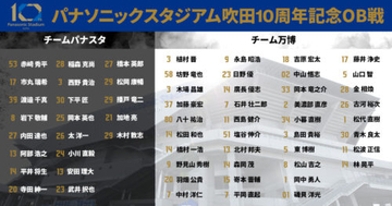 G大阪、パナソニックスタジアム吹田10周年記念OB戦開催を発表…磯貝洋光、松波正信、山口智らが出場予定