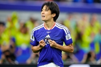 W杯初ゴールの中村敬斗、スタッド・ランス所属選手では68年ぶりに得点記録