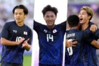 大手データサイトがパリ五輪男子第1節のベストイレブン発表！　日本からは三戸舜介ら最多3名選出