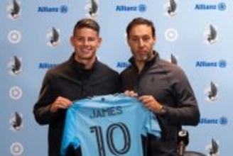 ハメス・ロドリゲスの新天地はMLSに決定！　ミネソタ・ユナイテッド加入が発表