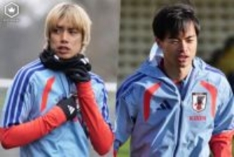 伊東純也＆三笘薫はシャドーでプレー…日本代表、スコットランド戦へ佐藤龍之介を除く26名で練習実施
