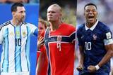 「“役者揃い踏み”のW杯…3選手が7ゴール以上は史上初の快挙！　メッシ、ハーランド、エンバペが並ぶ」の画像1