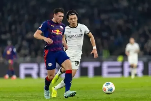 「ボルシアMG、ライプツィヒとドローで連勝ストップ…町野修斗は後半途中から出場」の画像