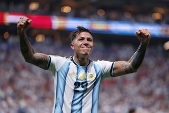 アルゼンチン代表の勝利を決めたのはエンソ！　勲章の逆転弾に「このゴールを待ち望んでいた」　