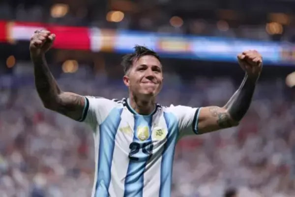 アルゼンチン代表の勝利を決めたのはエンソ！　勲章の逆転弾に「このゴールを待ち望んでいた」　