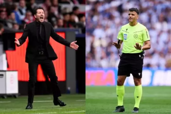 シメオネ監督、イエロー3連発でヒル・マンサーノ主審に文句「ヴィニシウスには出さないくせに！」