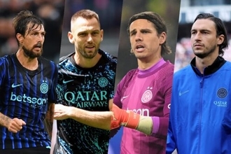 セリエA王者のインテル、ベテラン4選手の退団を発表…ゾマー、ダルミアン、アチェルビ、デ・フライと今季限りで別れ