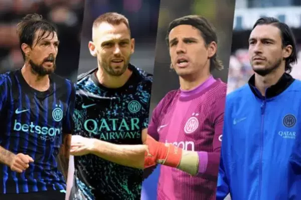 セリエA王者のインテル、ベテラン4選手の退団を発表…ゾマー、ダルミアン、アチェルビ、デ・フライと今季限りで別れ