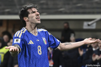 「僕らは『怪物』を見ていた」2大会連続PO敗退のイタリア代表、圧巻ミドルのトナーリがW杯へ想い「どんな形でも勝たなければならない」