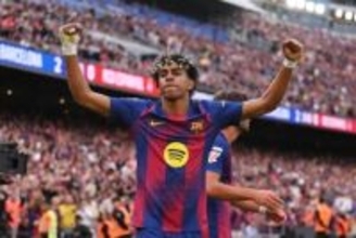 バルセロナFWヤマル、ラ・リーガ史上最年少で通算100試合出場を達成