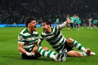 守田英正先発のスポルティング、ホームで5発大逆転！　ボデ／グリムトの進撃を止め初のCL8強入り