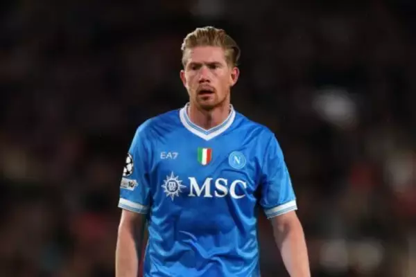 ナポリMFデ・ブライネ、右大腿二頭筋の重度断裂で手術…3〜5カ月の離脱？