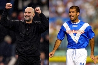 ペップが伊3部に電撃訪問！　バッジョらと共闘した古巣は解散も…形を変えて奮闘中