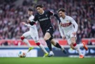 鈴木唯人先発のフライブルク、終盤に失点…シュトゥットガルトに敗れリーグ戦連勝ならず