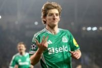 ニューカッスルFWゴードン、前半だけで4得点はCL史上2人目の快挙