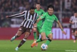 町野修斗が移籍後ブンデス初ゴール！ 藤田譲瑠チマとの日本人対決で4発快勝、今季リーグ戦初白星