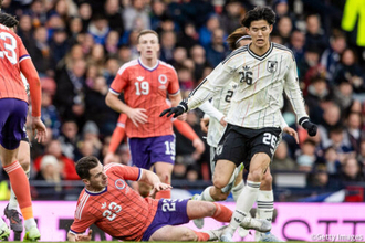 A代表初先発の後藤啓介が上田綺世と比較「能力はまだない」、前線からのプレスで貢献「自分の良さ。もっと強度を」