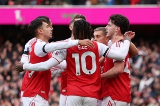 アーセナルがサカ＆ライス弾でウェストハムに完勝…枠内シュート“0”に抑え暫定首位に浮上