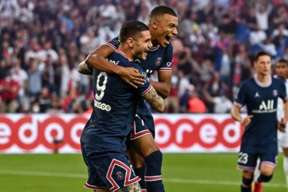 エンバペが1g2aと躍動 メッシ S ラモスら見守るなか Psgが4発で開幕2連勝 21年8月15日 エキサイトニュース
