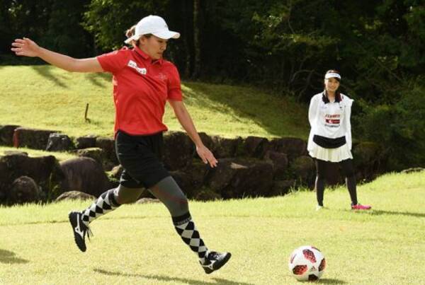 元なでしこ丸山桂里奈がフットゴルフ国際大会でデビュー 18年9月11日 エキサイトニュース