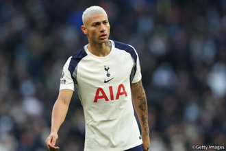 巻き返し図るトッテナムに痛手…リチャーリソンが7週間の負傷離脱に