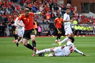 ゴールラッシュのベルギー代表、テストマッチ連勝でW杯へ…退場者を出したチュニジア代表は5失点敗戦