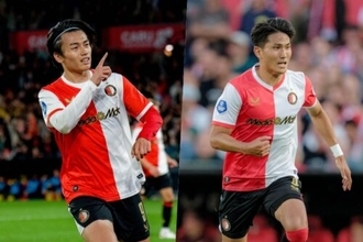 上田綺世と渡辺剛が揃って週間ベスト11に選出！…“攻守の柱”として首位フェイエノールトを牽引