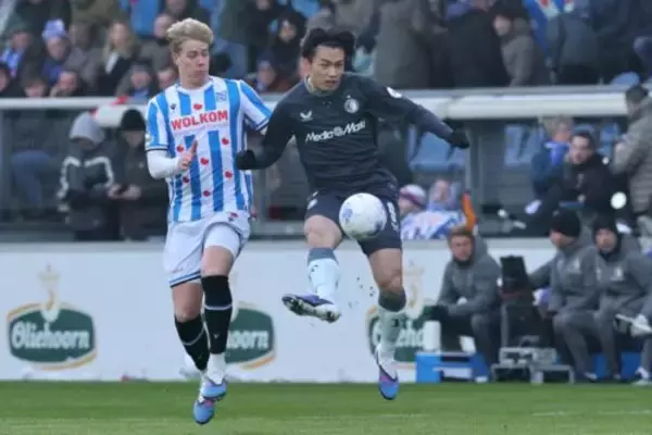 上田綺世が先制点をアシストも、フェイエノールトは公式戦5試合勝ち無し…終盤の被弾で2度のリードを守り切れず