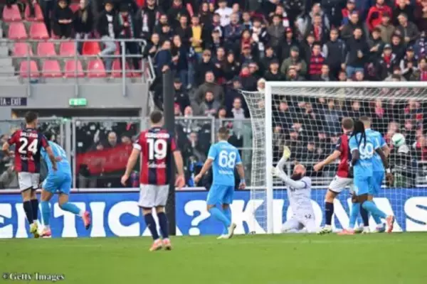 昨季セリエA王者ナポリが首位陥落…敵地でボローニャに2発黒星、公式戦3戦未勝利に