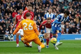 ブライトン、N・フォレスト撃破で今季2度目の連勝！　先発の三笘薫は2点目演出も、絶好機を仕留めきれず