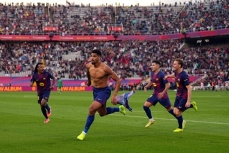 “CF”アラウホが後半ATに大仕事！　バルサ、ジローナに苦戦も劇的弾で公式戦3試合ぶり白星