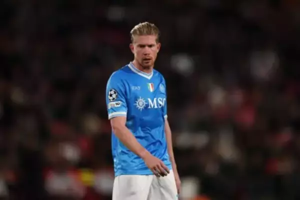 ナポリに大打撃…デ・ブライネが負傷で数カ月離脱へ、主砲ルカクに加え“司令塔”も不在に