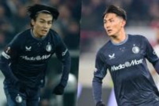 渡辺剛がリーグ戦初ゴールも…敗れたフェイエノールトは首位陥落、上田綺世は2戦連発ならず