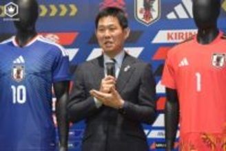 森保一監督、日本代表新ユニは「チャレンジに背中を押してもらえる」　11月14日のガーナ戦から着用開始　