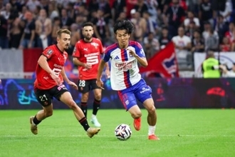 中村敬斗、リーグ戦2試合連続で途中出場…4発快勝のリヨンは暫定2位に浮上