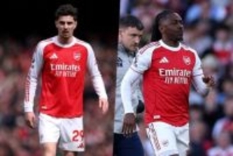 サカが復帰も、ハヴァーツ＆エゼが負傷交代…アーセナル指揮官「深刻なものと考えていない」