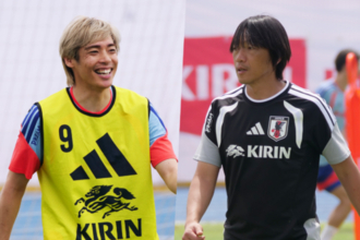 「一番憧れていた選手」…伊東純也、中村俊輔コーチとFK練習「思ったより蹴れる」