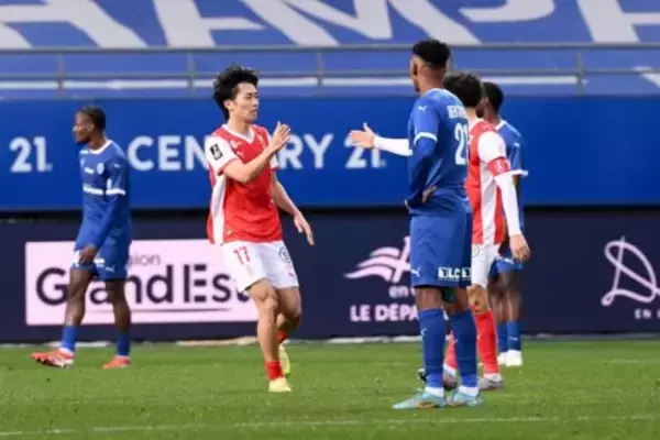 中村敬斗が今季8ゴール目も…スタッド・ランスは首位決戦に敗れ4位に後退