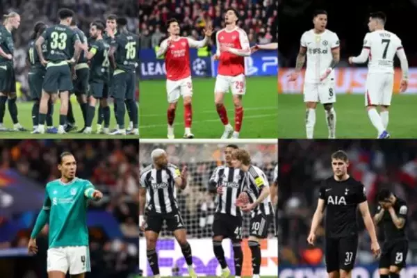 6クラブ出場のプレミア勢が苦戦…CLラウンド16第1戦は2分け4敗